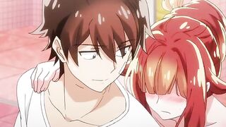 Tsundere redhead with small tits gets fucked in missionary after a relaxing massage -