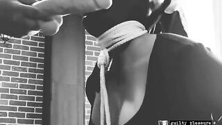 BDSM with a sex tape of a bound slave getting fucked hard