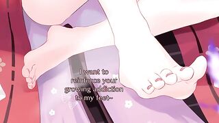 Yae Miko's foot fetish JOI action from Genshin Impact