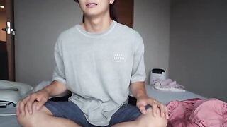 The hottest bitch gives guy Femdom Facesitting while Handjob