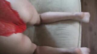 A cute girl likes to be spanked, she gets excited very quickly
