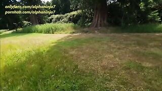 Risky sex and big facial in the countryside