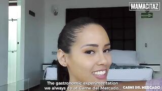 Skinny brunette Andreina De Luxe shakes big ass on big cock