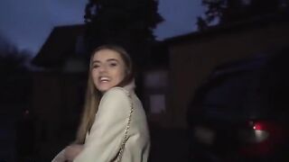 French brunette Alba Lala gets picked up for sex in public