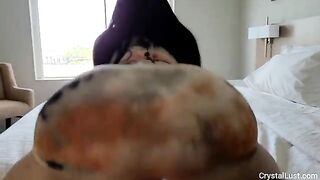 Naughty IG model invites Papi to her hotel room for a big booty fuck