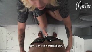 A hot chick fucks with a guy from the cleaning company in a steamy scene