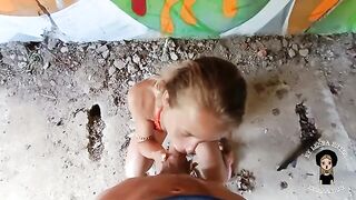 The cute girl has no money, she had to fuck with a guy