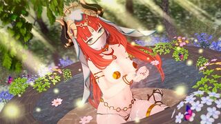 The beautiful girl Nilou has sex in a passionate scene from Genshin Impact