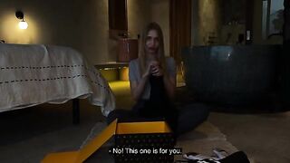 Unboxing with hot babe Californiababe and rough sex