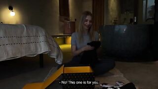 Unboxing with hot babe Californiababe and rough sex