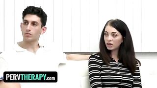 Beautiful milf doctor Kenzie Love helps stepsiblings explore their sexuality