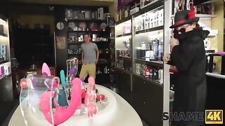 A hot mature woman gets her tight pussy stuffed with a dildo