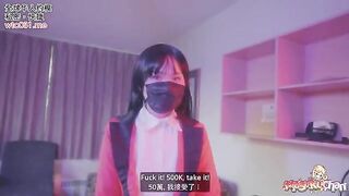 Yumeko Kakegurui lost a bet and had to drink cum and get fucked without panties