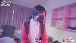 Yumeko Kakegurui lost a bet and had to drink cum and get fucked without panties