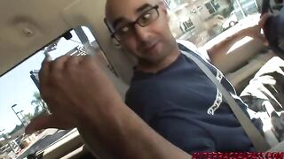 A babe got fucked in the backseat, her big ass bouncing wildly