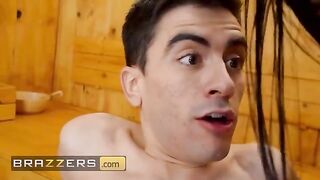 Blondie Fesser and Sara Retali catch a peeping guy and threesome