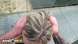 Carla Boom enjoys rough sex with Emilio Ardana outdoors
