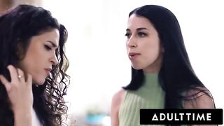 A girl finds herself in a tough spot and is forced to make a choice between two challenging options in this intense lesbian encounter