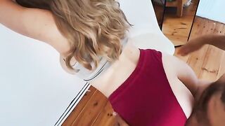 He grabbed my pants to show me love. Cum on tits. wow!