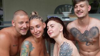 Real amateur foursome sex with two couples - OWIAKS & LeoKleo - Unbelievable!