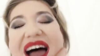 Blonde Nympho Nikky Dikky gets her tight asshole gapped hard in intense HD action