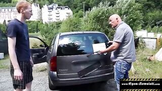 Outdoor group sex with Egon Kowalski and his impressive size