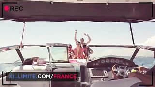 Busty mature woman fucked on the yacht in anal