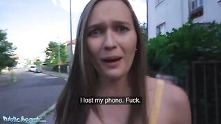 Public Agent Stacy Cruz Exposes Her Perky Tits For Cash On The Street