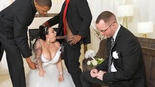 Payton Preslee's wedding turned into a wild interracial threesome adventure
