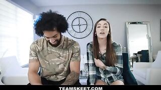 Girlfriend gets fucked in crazy positions, showcasing petite charm
