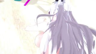 Huge tits Waifu Prinz Eugen fucks you in POV style