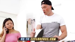 Lulu Chu catches Zac Wild spying on her in the bathroom