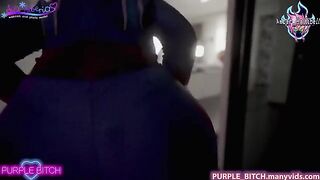 Spiderman fucked two lesbians with juicy asses using a strapon