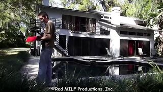 A housewife cheats on her husband with a young man, showcasing passion