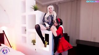 Cosplay girl Octokuro fucked by her horny doppelganger in short skirt