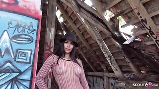 Outdoor casting with German stud Jessy Jey for raw action