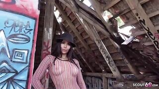 Outdoor casting with German stud Jessy Jey for raw action