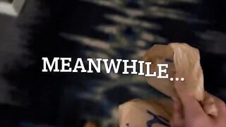 Thick porn star with blue hair begs delivery guy to fuck her in a steamy scene
