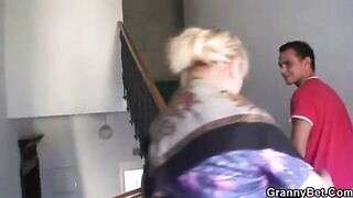 Pervert old man fucked freckled granny with big tits in hardcore action