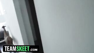 Curvy stepsister Daisy Stone enjoys riding a big cock passionately