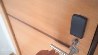 Babe Evie stuck under the couch, gets fucked and creampied