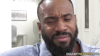 The hot babysitter Avery Black is taking care of a fat black dick