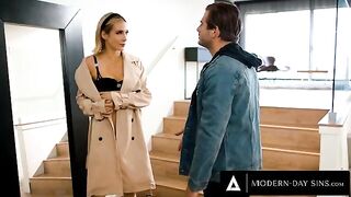 Best Friend's BF brutally punishes Aiden Ashley for cheating in a hardcore scene