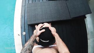 Bikini girl Hansel Grettel gets creampied after hard sex