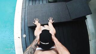 Bikini girl Hansel Grettel gets creampied after hard sex
