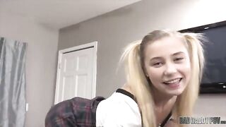 Carolina Sweets, a petite blonde from Alabama, fulfills her stepdad’s wildest fantasies in this steamy BadDaddyPOV scene