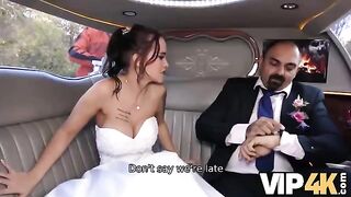 The bride got permission from her husband to fuck in the car