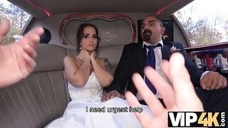 The bride got permission from her husband to fuck in the car