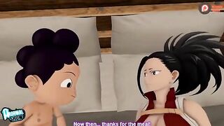 My Hero Academia's Momo and Uraraka get wild in a steamy animation