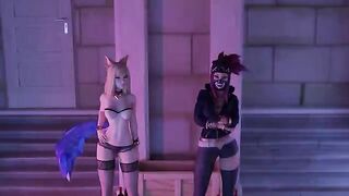 League of Legends Ahri's first porn casting session with xxx